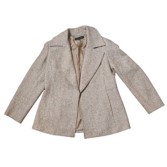 Lafayette 148 New York Wool Silk Herringbone 2 Piece Skirt Suit 6 Made in USA - Picture 2 of 10